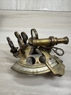 Stanley Maritime Nautical Sextant Telescope Vintage Astrolabe With Leather Box