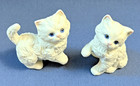 2 Vintage Homco Kittens   Cat White Porcelain Ceramic