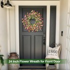 24  Spring Wreaths For Front Door Not Withering Artificial Floral Wreath With   