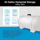 Norwesco 65 Gal Horizontal Leg Utility Tank  Water Storage Container open Box 