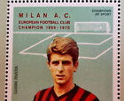 1970 Ajman Stamps Soccer Italy Milan Football Players Mnh Block For Psa