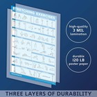 Quickfit Stretching Workout Exercise Laminated 18  X 24 