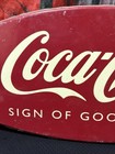 Vintage 1996 Coca-cola Double Fishtail    sign Of Good Taste    Metal  Plastic On