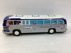Vintage Cragstan Toys Tin Litho Greyhound Bus W  Friction Motor In Original Box 