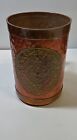 Set Of Six Vintage Aztec Mugs Handmade Copper   Brass Aztec