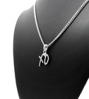 Mini Iced Xo Gang Pendant 18  24  Box Cuban Rope Chain Stainless Steel Necklace