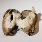 Child s Vintage Native American Plains Indian Beaded Buckskin Moccasins Shoes 