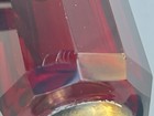 Antique Victorian Ruby Glass Double Ended Scent Perfume Bottle Monogram Silver