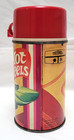Vintage 1969 Hot Wheels Redlines Metal Half Pint Thermos Tan Lid  2804 Complete