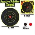 60 Pack 8  Stick Splatter Targets Reactive Self Adhesive Paper Shooting Targets