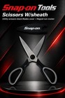 Snap On Tools Utility Scissors Black Blades Cover   Magnet Nut Cracker New      