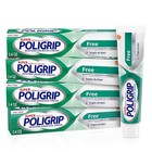 Super Poligrip Zinc Free Denture And Partials Adhesive Cream  2 4 Ounce  4 Pack