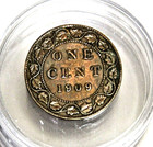 1909 Copper Canadian Large Cent Vf - Rare Mintage 200k