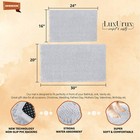 Luxurux 2 Piece Bathroom Rug Set - Bath Mat Shower Rugs 1 Chenille