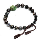 Antique Tibetan 20pc Ancient Banded Agate Medicine Chung Dzi Beads   Old Turquoi
