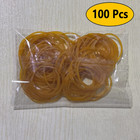 100 300 666pcs Yellow Rubber Bands 38mm High Elastic Natural Rubber Office Set