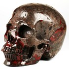 Huge 5 0  Dragon Bloodstone Carved Skull  Super Realistic  Crystal Healing