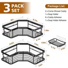 Shower Caddy Organizer 3 Pack Stainless Steel Corner Shelves Bathroom Storage