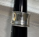 Silpada Israel 925 Sterling Silver Hammered Cuff Wide Cigar Ring Band Size 8 3 4