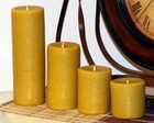Handmade 100  Pure Beeswax Pillar Candles 100  Cotton Wick 3  Thick