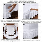Adjustable Elastic Dust Ruffles Wrap Around Wrinkle Bed Ruffle Skirts 15  Drop
