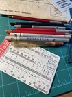 Vintage Lot Of Drafting Tools Stencils Rulers  Compass Pencils   More