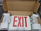 Lithonia Lighting Ecrg Sq M6 Led Exit emergency Light Combo 1w Two Lamps