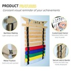 Martial Arts Belt Display Rack  Wooden Wall Mount  Karate And Taekwondo Belt    