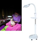 16x Diopter Floor Stand Rolling Magnifier Led Lamp Glass Magnifying Light Facial
