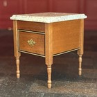 Dollhouse Miniature Stone Top Side Table By Tony Jones 2007