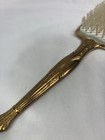 Vintage Gold Tone Hair Brush Ornate Floral Vanity Brush Hollywood Regency
