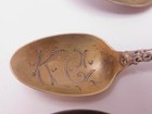 3 Antique Sterling Silver Souvenir Spoons Springfield Il Kansas City Memphis Tn