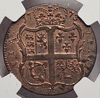 1773 With Period Virginia 1 2 Penny  Ngc Unc Details  Environmental Damage