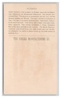 The Singer Manufacturing Co  Norway Vintage   1892 Advertising Trade Card