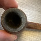 Estate Tobacco Smoking Pipe Poker Shape Brown Wood Bowl With Black Stem