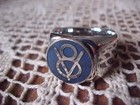 1932-1953 Classic Ford V8  Logo Silver Chrome Ring  9 Nos Hi- Quality Class