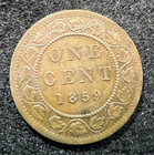 1859  Canada   Victoria Large Cent - Circulated - Ungraded