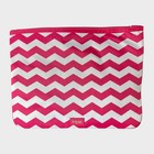 Thirty-one Document Holder Pink White Chevron File Folder Zip Pouch Consultant