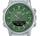 Casio Analog Digital Stainless Steel Green Dial Quartz Amw-880d-3av Men s Watch