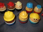 Vtg Lot 12 Little Tikes Toddle Tots Chunky People - Noah  Firemen  Wheelchair