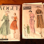 6 Vintage 1950 s Vogue Dresses Top Special Design Sewing Patterns Size 12