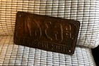 Vintage 1933 Az Cp  g36a  Az Mvd Clear Copper License Plate Rare 