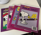 Snoopy Pencil Tablet 8  X 10  40 Sheets  peanuts Vintage  Lot Of 4   1965