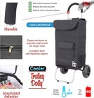 Cooler Trolley Dolly black Insulated Cooler Folding Shoppingcart 14  X 17  X 38 