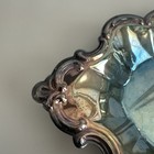 Vintage International Silver Plate 9  Ornate Trinket Dish Bowl   Tarnish Patina