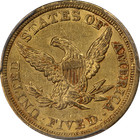 1852-p Liberty Gold  5 Pcgs Au53 Nice Eye Appeal Strong Strike