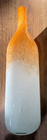 Tall Vtg Mid-century Mod Mcm Hand Blown Groovy Orange Cased Art Glass Vase 18   