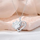 Pet Cremation Jewelry For Ashes Sterling Silver Opal Dog Cat Paw Print Urn Ne   