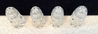 4 Vtg Mini Individual Glass Salt Pepper Shakers Set 2 t