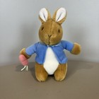 Eden Peter Rabbit 7  Plush Bunny With Carrot Beatrix Potter Stuffed Animal